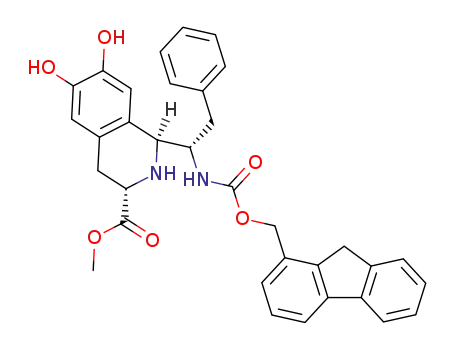 (1S,3S,1'S)-1-{[1'-(N-fluorenyl)methoxycarbonyl]amino}phenylethyl-3-methoxycarbonyl-1,2,3,4-tetrahydro-6,7-dihydroxyisoquinoline