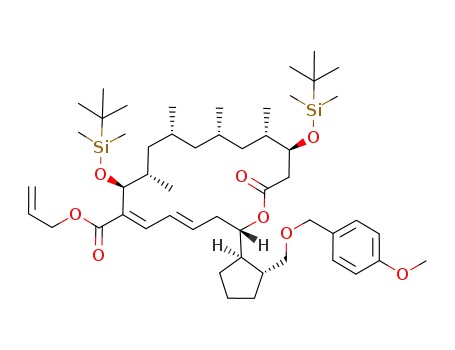 (2S,4E,6E,8S,9S,11R,13S,15S,16S)-allyl 8,16-bis(tert-butyldimethylsilyloxy)-2-{(1R,2R)-2-[(4-methoxybenzyloxy)methyl]cyclopentyl}-9,11,13,15-tetramethyl-18-oxooxacyclooctadeca-4,6-diene-7-carboxylate