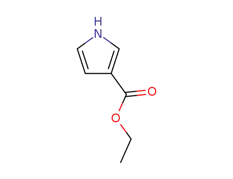 Molecular Structure of 37964-17-3 (1H-PYRROLE-3-CARBOXYLIC ACID ETHYL ESTER)