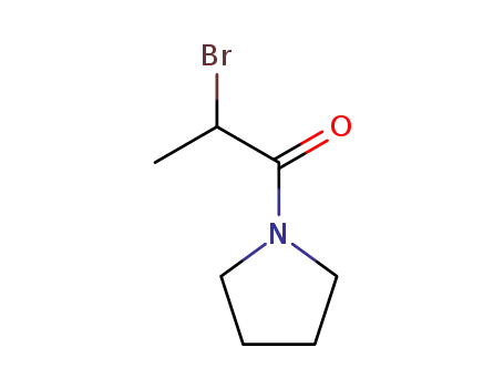 Molecular Structure of 54537-48-3 (Pyrrolidine, 1-(2-bromo-1-oxopropyl)- (9CI))