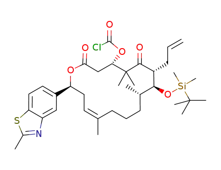 (4S,7R,8S,9S,13Z,16S)-chloroformic acid-7-allyl-8-(tert-butyl-dimethyl-silanyloxy)-5,5,9,13-tetramethyl-16-(2-methyl-benzothiazol-5-yl)-2,6-dioxo-oxacyclohexadec-13-en-4-yl ester