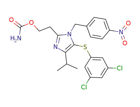 Molecular Structure of 178980-69-3 (2-{5-[(3,5-dichlorophenyl)sulfanyl]-4-(1-methylethyl)-1-(4-nitrobenzyl)-1H-imidazol-2-yl}ethyl carbamate)