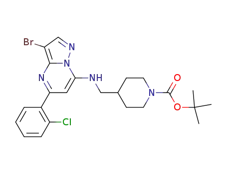 4-{[3-BROMO-5-(2-CHLOROPHENYL)PYRAZOLO[1,5-a]PYRIMIDIN-7-YLAMINO]METHYL}PIPERIDINE-1-CARBOXYLIC ACID tert-BUTYL ESTER