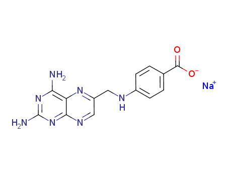 Benzoic acid,4-[[(2,4-diamino-6-pteridinyl)methyl]amino]-, sodium salt (1:1)
