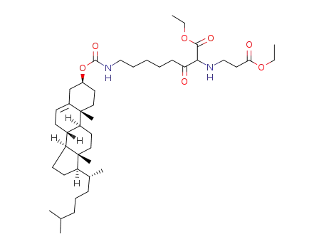 3-({6-[17-(1,5-dimethyl-hexyl)-10,13-dimethyl-2,3,4,7,8,9,10,11,12,13,14,15,16,17-tetradecahydro-1H-cyclopenta[a]phenanthren-3-yloxycarbonylamino]-hexanoyl}ethoxycarbonylmethyl-amino)-propionic acid ethyl ester