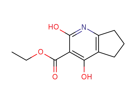 Molecular Structure of 55618-82-1 (ethyl 2,4-dihydroxy-6,7-dihydro-5H-cyclopenta[b]pyridine-3-carboxylate)