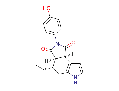 4α-ethyl-2-(4-hydroxyphenyl)-3aα,4β,5,8bα-tetrahydro-2H,6H-pyrrolo[3,4-e]indole-1,3-dione