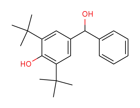 Molecular Structure of 20017-39-4 (Benzenemethanol, 3,5-bis(1,1-dimethylethyl)-4-hydroxy-a-phenyl-)