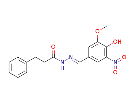 N'-[(1E)-4-hydroxy-3-methoxy-5-nitrobenzylidene]-3-phenylpropanohydrazide