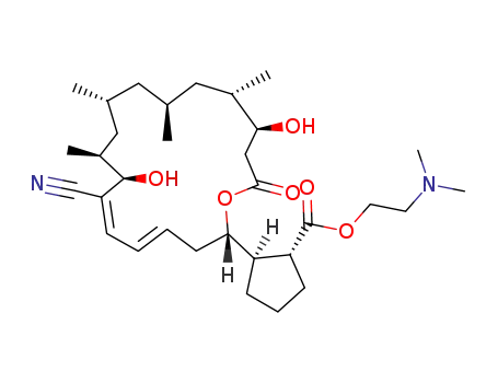 2-(dimethylamino)ethyl (1R,2R)-2-[(2S,4E,6Z,8R,9S, 11R,13S,15S,16S)-7-cyano-8,16-dihydroxy-9,11,13,15-tetra-methyl-18-oxooxacyclooctadeca-4,6-dien-2-yl]cyclopentane-1-carboxylate