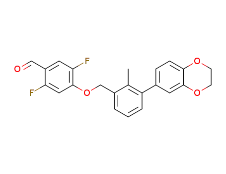 4-{[3-(2,3-dihydro-1,4-benzodioxin-6-yl)-2-methylphenyl]methoxy}-2,5-difluorobenzaldehyde