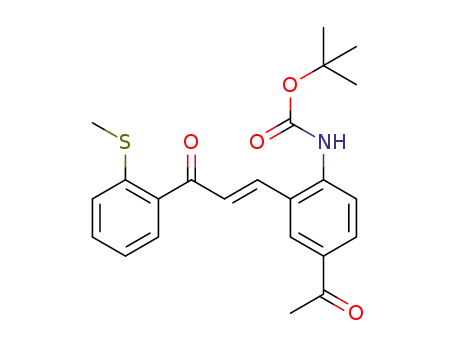 tert-butyl (E)-(4-acetyl-2-(3-(2-(methylthio)phenyl)-3-oxoprop-1-en-1-yl)phenyl)carbamate
