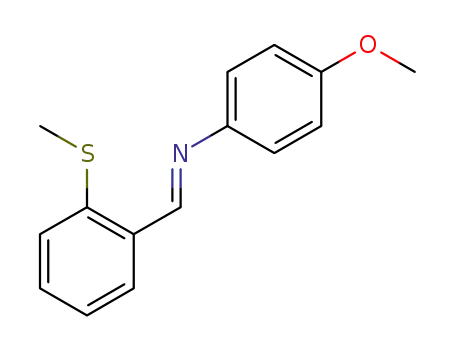 (E)-N-(4-methoxyphenyl)-1-(2-(methylthio)phenyl)methanimine