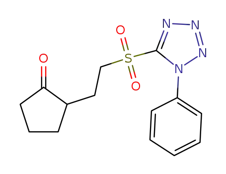 2-(2-((1-phenyl-1H-tetrazol-5-yl)sulfonyl)ethyl)cyclopentan-1-one