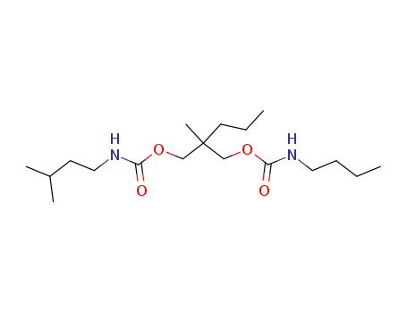 25648-93-5,butyl[2-methyl-2-({[(3-methylbutyl)carbamoyl]oxy}methyl)pentyl]carbamic acid,1,3-Propanediol,2-methyl-2-propyl-, butylcarbamate isopentylcarbamate (ester) (8CI); Carbamicacid, butyl-, 2-(hydroxymethyl)-2-methylpentyl ester isopentylcarbamate (ester)(8CI)