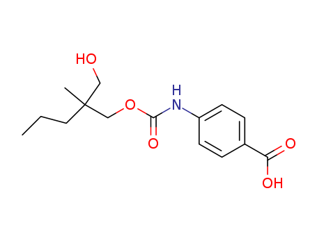 25384-43-4,4-[2-(Hydroxymethyl)-2-methylpentyloxycarbonylamino]benzoic acid,Carbanilicacid, p-carboxy-, N-[2-(hydroxymethyl)-2-methylpentyl] ester (8CI); 1,3-Propanediol,2-methyl-2-propyl-, mono(p-carboxycarbanilate) (8CI)