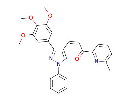 (Z)-1-(6-methylpyridin-2-yl)-3-[1-phenyl-3-(3,4,5-trimethoxyphenyl)-1H-pyrazol-4-yl]prop-2-en-1-one