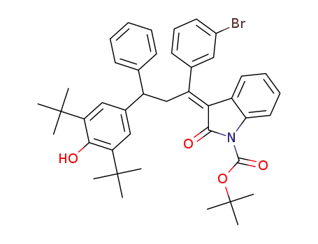 tert-butyl (E)-3-(1-(3-bromophenyl)-3-(3,5-di-tert-butyl-4-hydroxyphenyl)-3-phenylpropylidene)-2-oxoindoline-1-carboxylate