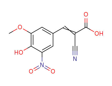 2-cyano-3-(3-methoxy 4-hydroxy-5-nitrophenyl)acrylic acid