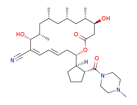 (2S,4E,6Z,8R,9S,11R,13S,15S,16S)-8,16-dihydroxy-9,11, 13,15-tetramethyl-2-[(1R,2R)-2-(4-methylpiperazine-1-carbonyl)cyclopentyl]-18-oxooxacyclooctadeca-4,6-diene-7-carbonitrile