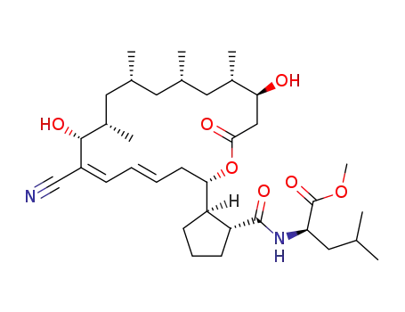 methyl {(1R,2R)-2-[(2S,4E,6Z,8R,9S,11R,13S,15S,16S)-7-cyano-8,16-dihydroxy-9,11,13,15-tetramethyl-18-oxooxacyclo-octadeca-4,6-dien-2-yl]cyclopentane-1-carbonyl}-d-leucinate