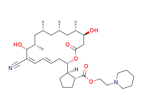 2-(piperidin-1-yl)ethyl (1R,2R)-2-[(2S,4E,6Z,8R,9S,11R, 13S,15S,16S)-7-cyano-8,16-dihydroxy-9,11,13,15-tetramethyl-18-oxooxacyclooctadeca-4,6-dien-2-yl]cyclopentane-1-carboxylate