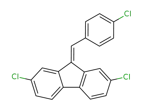 Molecular Structure of 4364-35-6 (9H-Fluorene, 2,7-dichloro-9-[(4-chlorophenyl)methylene]-)