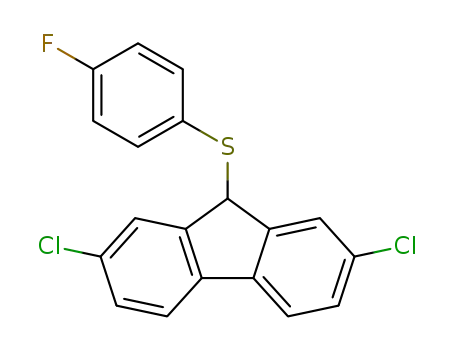 2,7-dichloro-9-((4-fluorophenyl)thio)-9H-fluorene