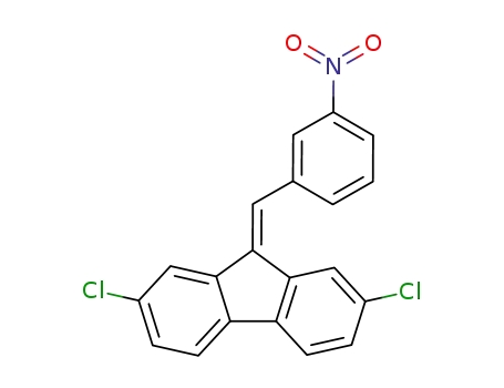 Molecular Structure of 4364-36-7 (9H-Fluorene, 2,7-dichloro-9-[(3-nitrophenyl)methylene]-)
