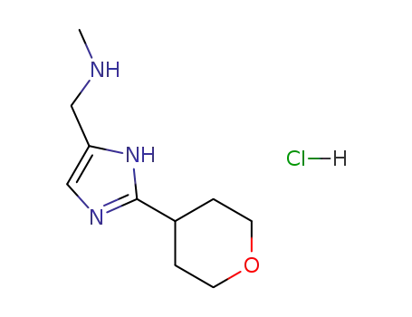 N-methyl-1-(2-(tetrahydro-2H-pyran-4-yl)-1H-imidazol-5-yl)methanamine hydrochloride