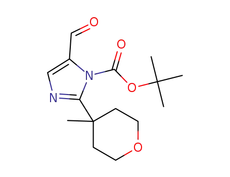 tert-butyl 5-formyl-2-(4-methyltetrahydro-2H-pyran-4-yl)-1H-imidazole-1-carboxylate