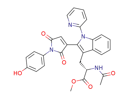 (S)-methyl 2-acetamido-3-(2-(1-(4-hydroxyphenyl)-2,5-dioxo-2,5-dihydro-1H-pyrrol-3-yl)-1-(pyridin-2-yl)-1H-indol-3-yl)propanoate