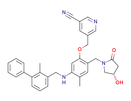 (S)-5-((2-((4-hydroxy-2-oxopyrrolidin-1-yl)methyl)-4-methyl-5-(((2-methyl-[1,1′-biphenyl]-3-yl)methyl)amino)phenoxy)methyl)nicotinonitrile