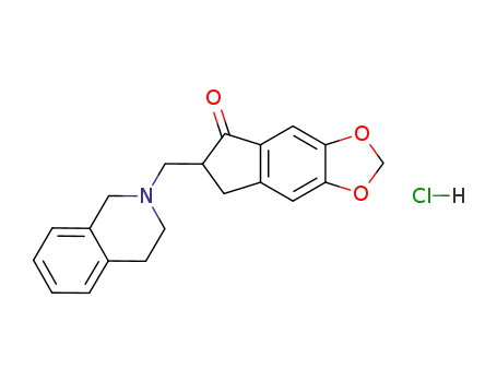 6-(3,4-dihydro-1H-[2]isoquinolylmethyl)-6,7-dihydro-indeno[5,6-d][1,3]dioxol-5-one; hydrochloride