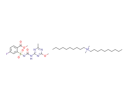 didecyldimethylammonium ((5-iodo-2-(methoxycarbonyl)phenyl)sulfonyl)((4-methoxy-6-methyl-1,3,5-triazin-2-yl)carbamoyl)amidate