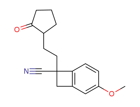 2-<2-(1-cyano-4-methoxybenzocyclobutenyl)>ethylcyclopentanone