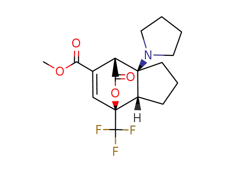 (1R,2S,6S,7S)-9-Oxo-2-pyrrolidin-1-yl-7-trifluoromethyl-8-oxa-tricyclo[5.2.2.02,6]undec-10-ene-10-carboxylic acid methyl ester