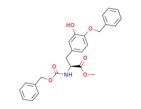 Molecular Structure of 105229-41-2 (3-Hydroxy-N-[(phenylMethoxy)carbonyl]-O-(phenylMethyl)-L-tyrosine Methyl Ester)
