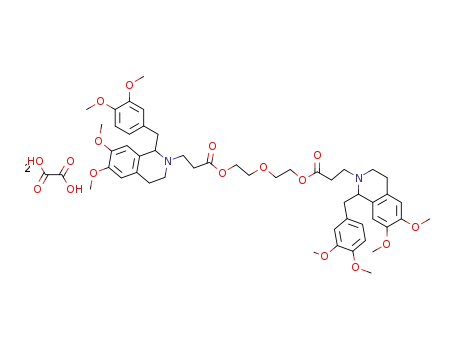 3-[1-(3,4-Dimethoxy-benzyl)-6,7-dimethoxy-3,4-dihydro-1H-isoquinolin-2-yl]-propionic acid 2-(2-{3-[1-(3,4-dimethoxy-benzyl)-6,7-dimethoxy-3,4-dihydro-1H-isoquinolin-2-yl]-propionyloxy}-ethoxy)-ethyl ester; compound with oxalic acid