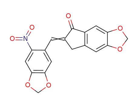 6-((Ξ)-6-nitro-benzo[1,3]dioxol-5-ylmethylene)-6,7-dihydro-indeno[5,6-d][1,3]dioxol-5-one