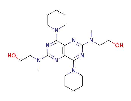 2,2'-[N,N'-dimethyl-N,N'-(4,8-di-piperidin-1-yl-pyrimido[5,4-d]pyrimidine-2,6-diyl)-diamino]-bis-ethanol