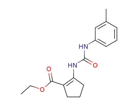 2-(3-m-Tolyl-ureido)-cyclopent-1-enecarboxylic acid ethyl ester