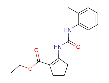 2-(3-o-Tolyl-ureido)-cyclopent-1-enecarboxylic acid ethyl ester