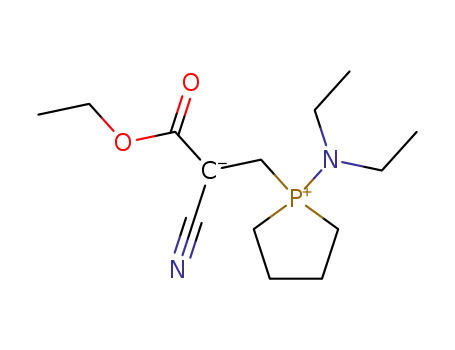 2-diethylamino(tetramethylene)-phosphonio-1-cyano-1-ethoxycarbonylethanide