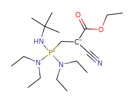 2-(tert-butylamino)bis(diethylamino)phosphonio-1-cyano-1-ethoxycarbonylethanide