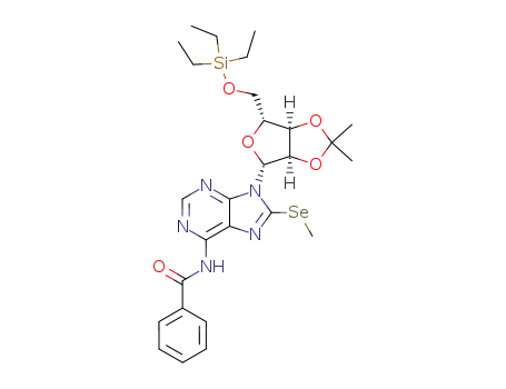 N6-benzoyl-2',3'-O-isopropylidene-8-(methylseleno)-5'-O-(triethylsilyl)adenosine