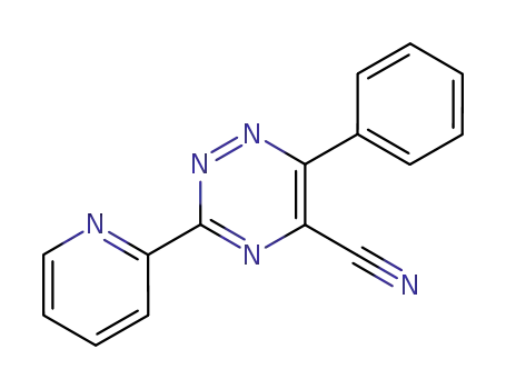 Molecular Structure of 453556-96-2 (1,2,4-Triazine-5-carbonitrile, 6-phenyl-3-(2-pyridinyl)-)