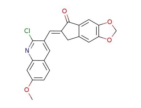 6-[1-(2-Chloro-7-methoxy-quinolin-3-yl)-meth-(E)-ylidene]-6,7-dihydro-indeno[5,6-d][1,3]dioxol-5-one
