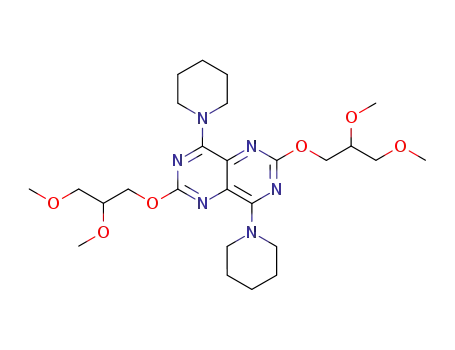 2,6-bis-(2,3-dimethoxy-propoxy)-4,8-di-piperidin-1-yl-pyrimido[5,4-d]pyrimidine