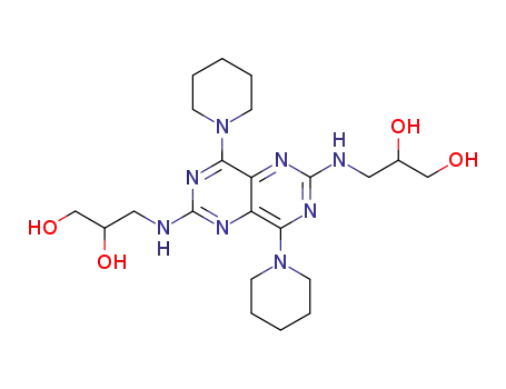 3-[6-(2,3-dihydroxy-propylamino)-4,8-di-piperidin-1-yl-pyrimido[5,4-d]pyrimidin-2-ylamino]-propane-1,2-diol